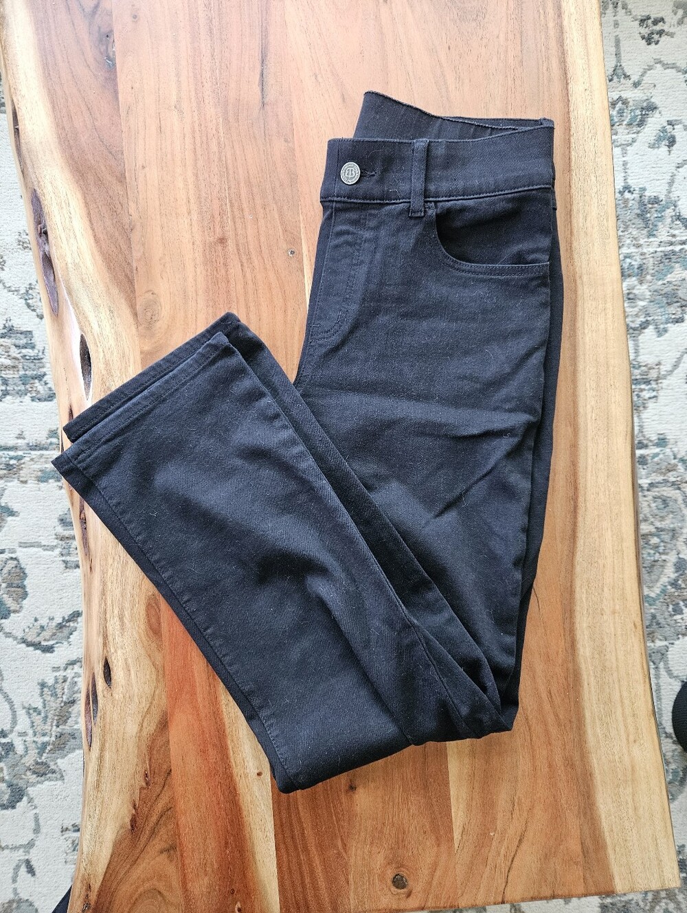 BetaBrand Mid Rise Straight Leg Stretch Black Jeans Large